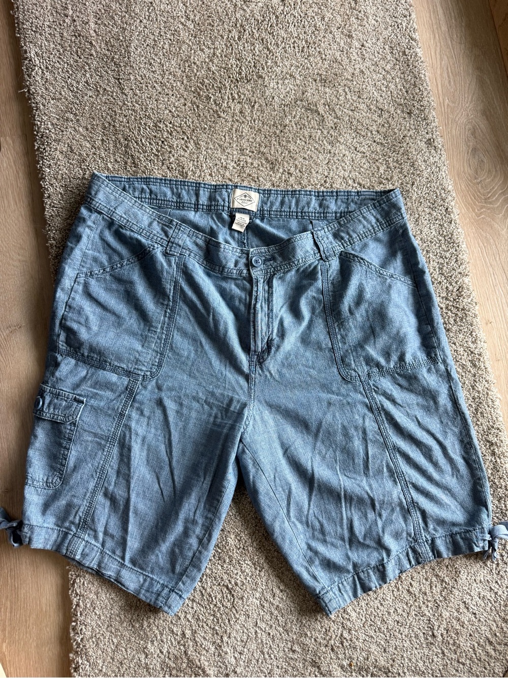 St. John's Bay Light Blue woman’s Cargo Shorts